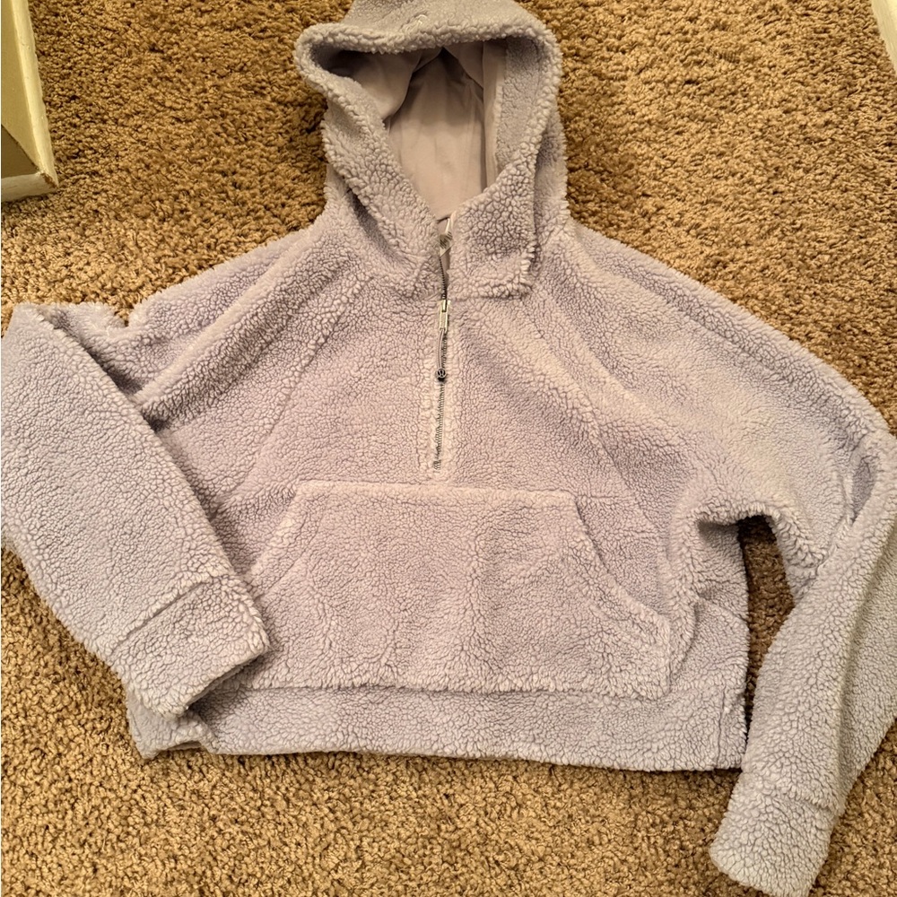 lululemon athletica Light Purple Fleece crop Hoodie
